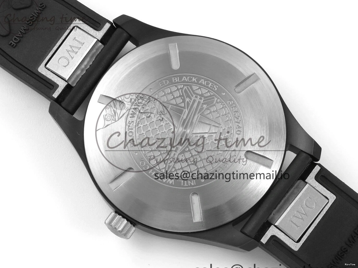 MIROTIME 0307 TravelReady Pilot IW326905 Black Aces M+F 1:1 Best Edition White Dial on Black Rubber Strap MY 7000